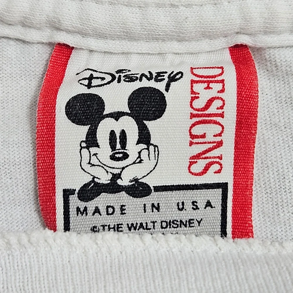 Disney Designs Mickey‎ Mouse Club T-Shirt Unisex XXXXL White Vintage Graphic T *